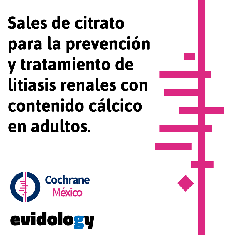 Sales de citrato para la prevención y tratamiento de litiasis renales con contenido cálcico en adultos.