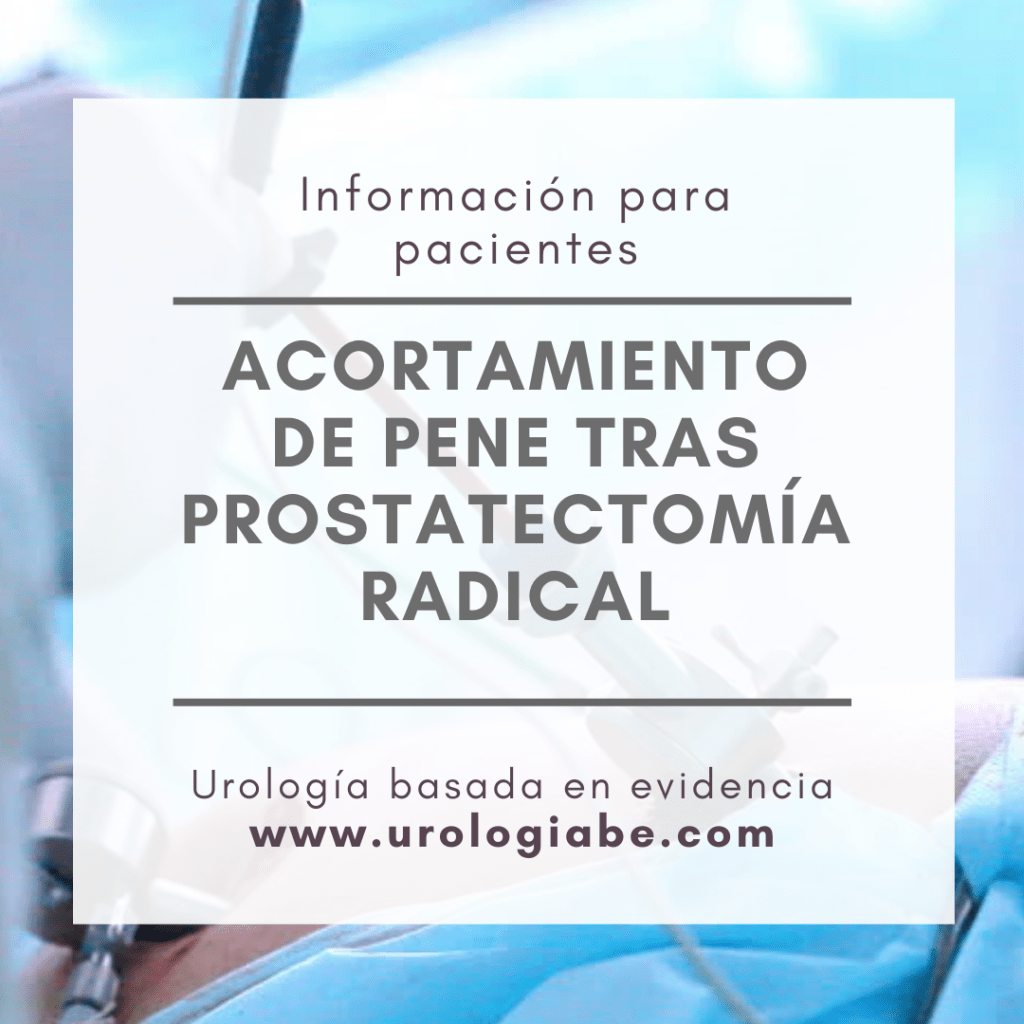 Acortamiento de pene tras prostatectomía&nbsp;radical