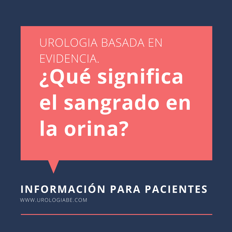 ¿Qué significa el sangrado en la orina?